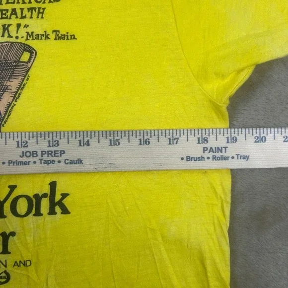 Vintage Screen Stars Mark Twain Great New York State Fair Milk T-Shirt Yellow L - Picture 5 of 8